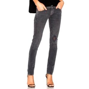 AGOLDE Bowery Black Chloe Low Rise Slim Jeans 26